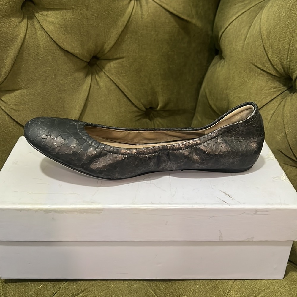 Vera Wang Lavender, Black Snake Slides, Worn, Size 7.5